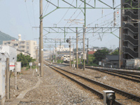 日田彦山線と日豊本線の分岐点（城野駅）