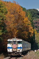 収穫列車が歓遊舎駅に到着です