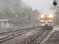 風雪の中で