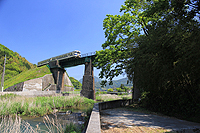 六十尺鉄橋を渡る（香春駅付近）