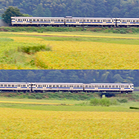 流れる列車♪たたん♪たたん♪たたん♪たたん♪