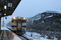 吹雪の列車